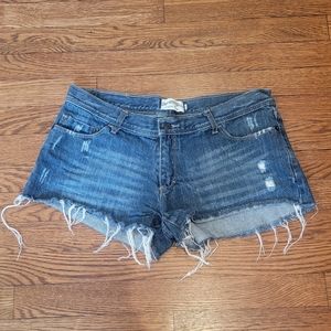 Dorothy Blue Original Vintage Distressed Jean Short Shorts Size 6